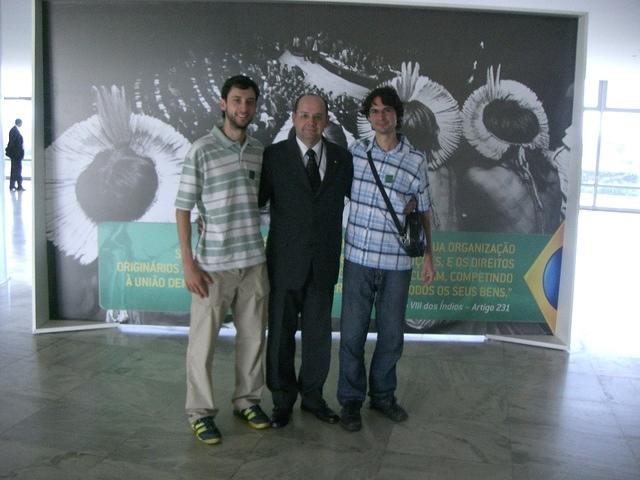 Otávio, his father, and me