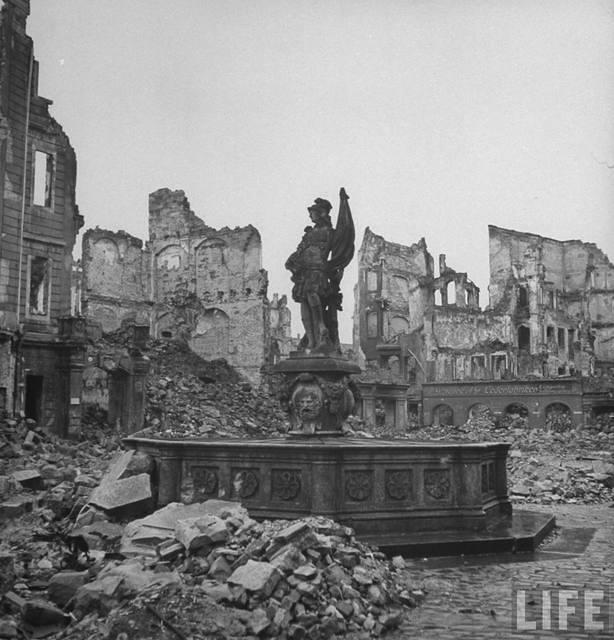 Dresden Fountain from Life, March 1946