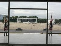 Main entrance with guards